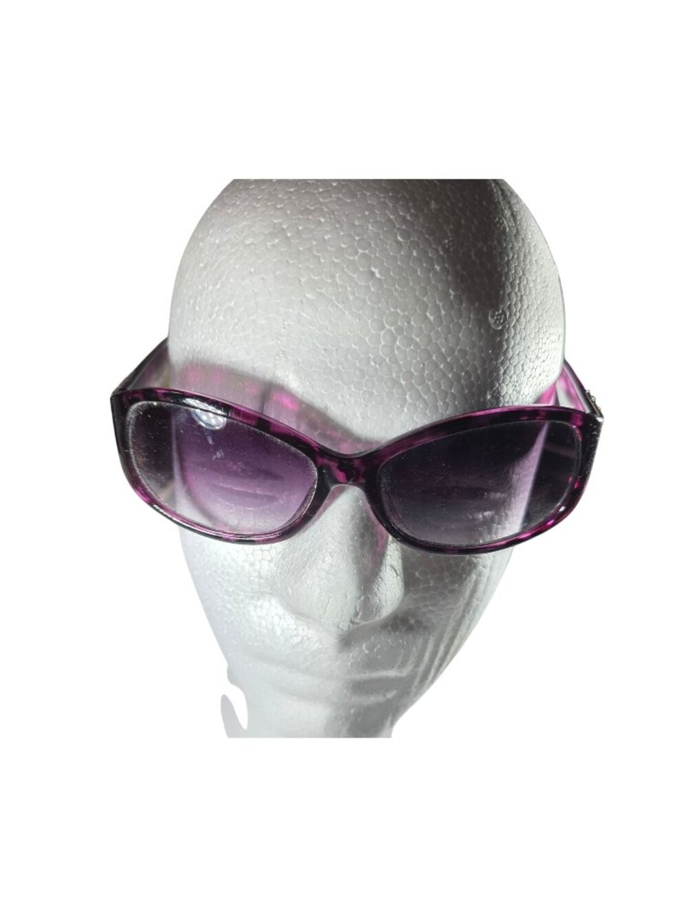 Foster Grant Sunglasses Purple Leopard Print Womens Side Accents summer